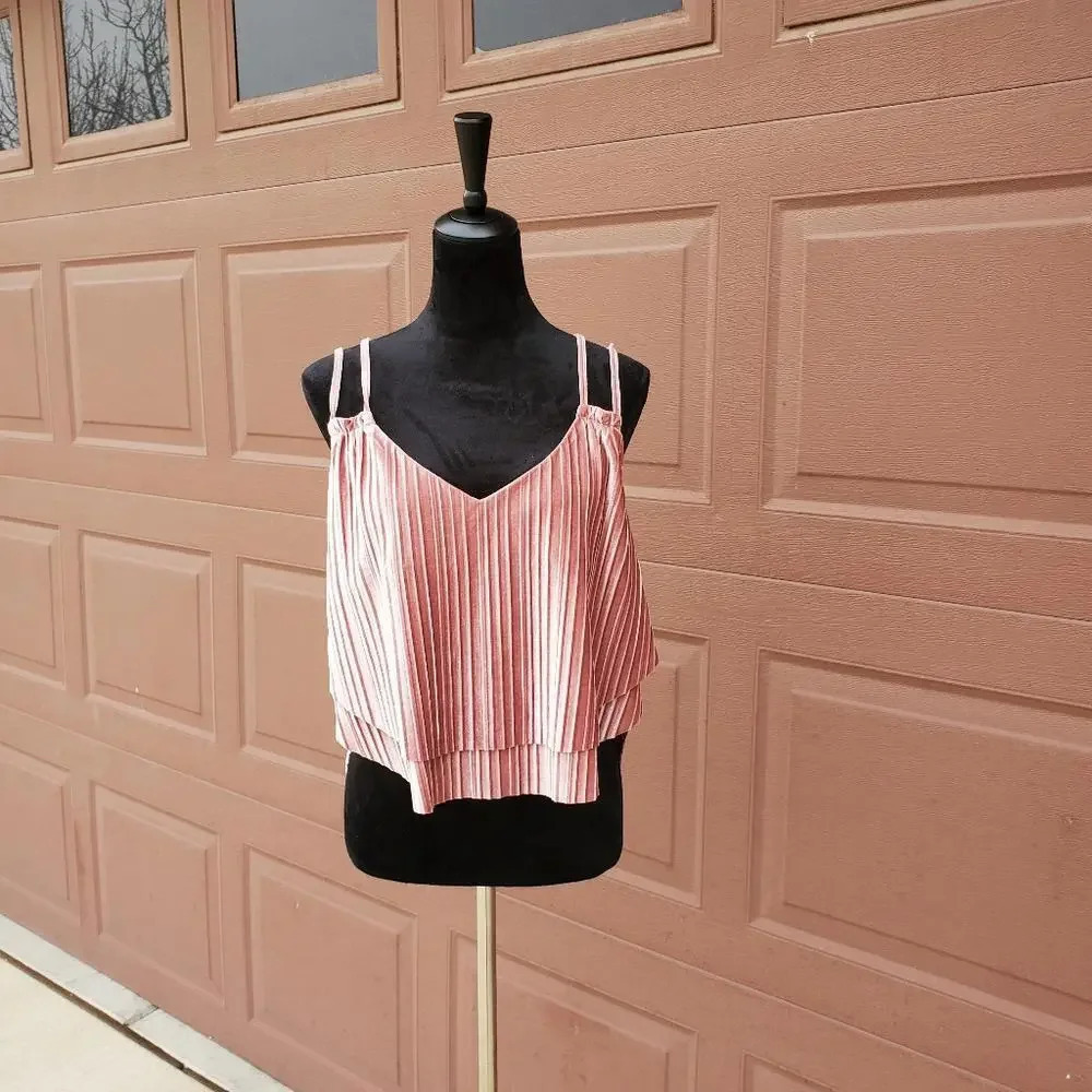 NWT JACK by BB DAKOTA Touch of Velvet Pink Camisole Tank Size Medium - Picture 3 of 13